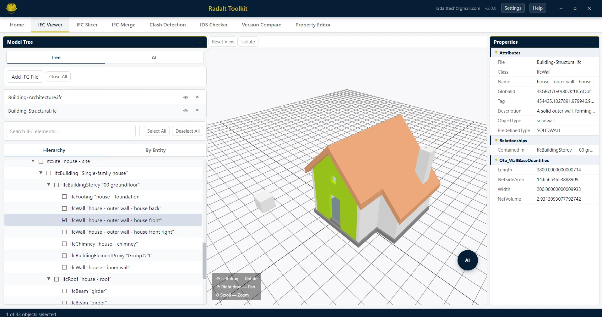 Radalt Toolkit — IFC Viewer
